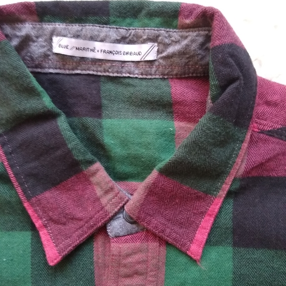 Marithe Girbaud Francois NWT Buffalo Check Flannel - Picture 12 of 13